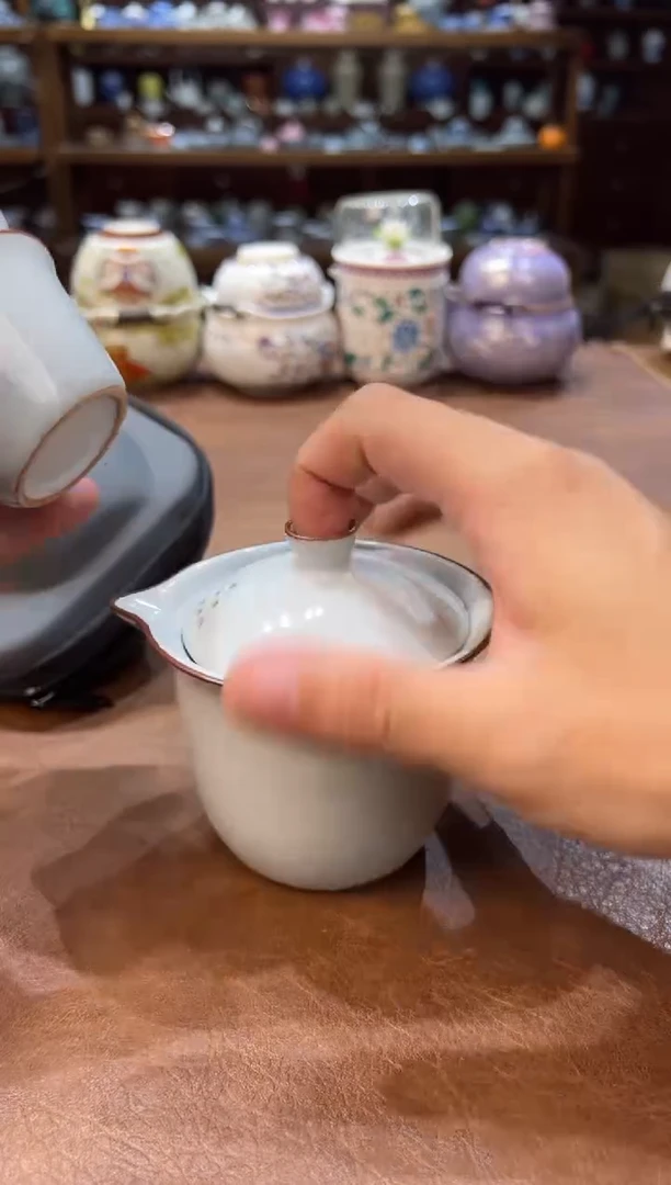 真的很便宜超好看会开片的旅行茶具