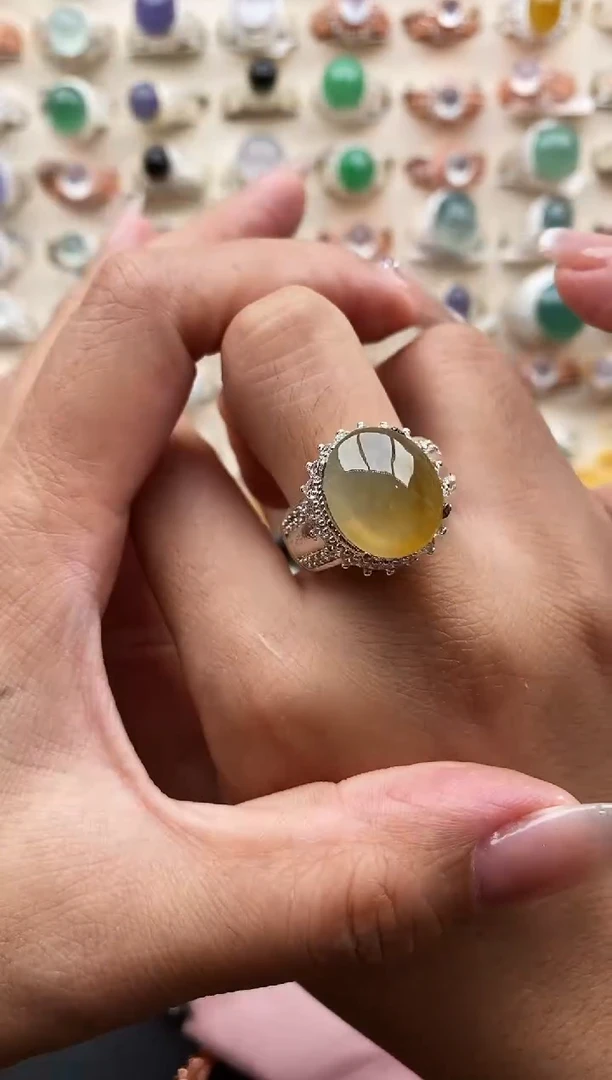 未镶嵌戒指翡翠苓*玖缅甸天然A货翡翠22   8-3