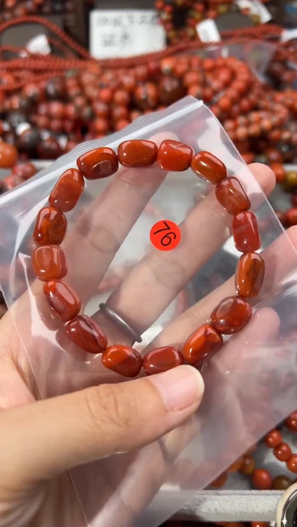 南红玛瑙手串未镶嵌10+