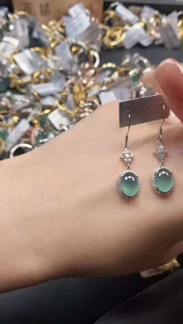 银S925镶嵌戒指翡翠51151