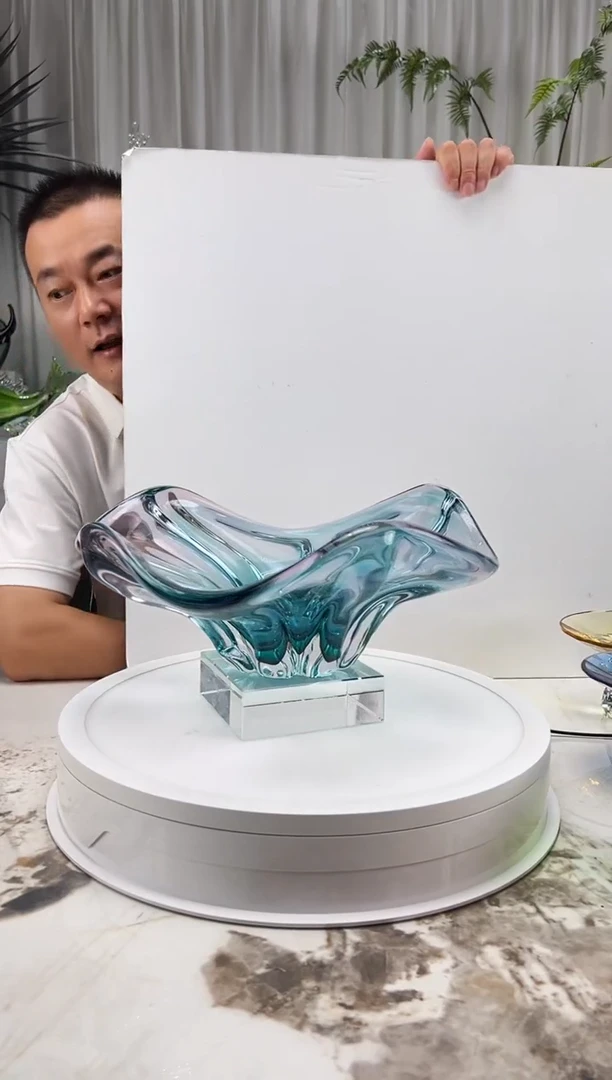 摆件琉璃水晶果盘