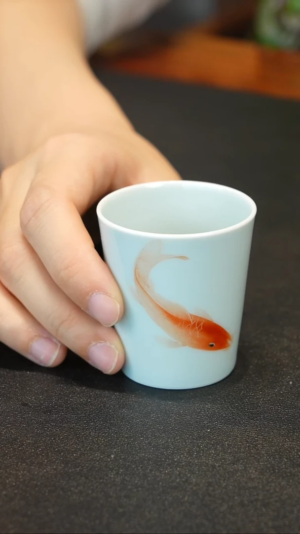 珏窑锦鲤直口杯单品