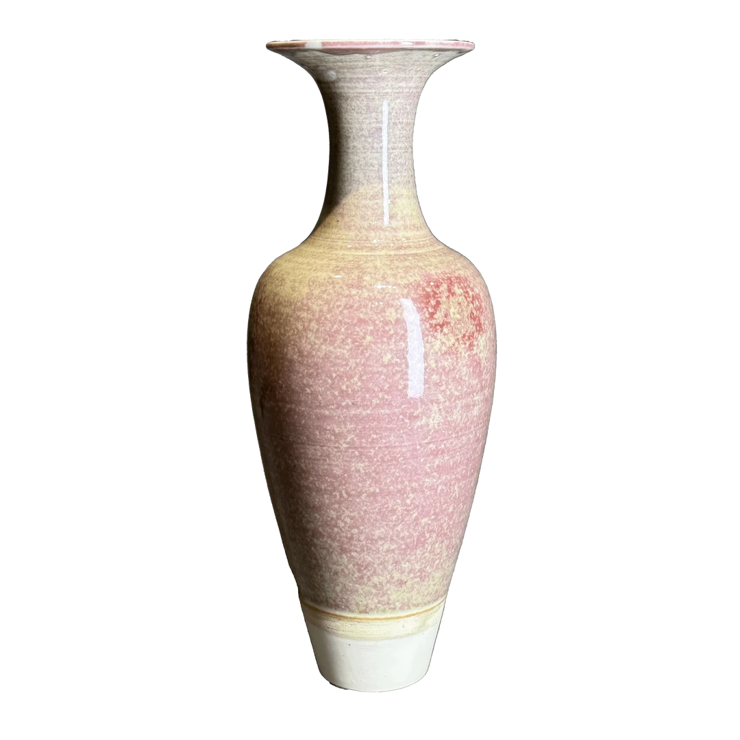 25154120t豇豆红釉柳叶瓶