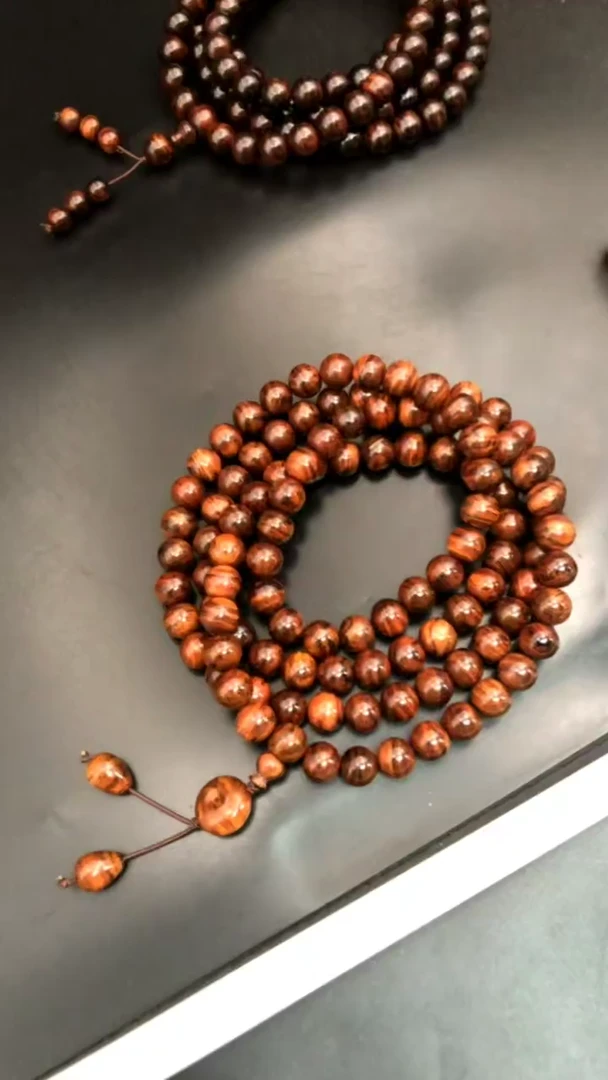 手串/手链黄花梨/降香黄檀海黄野油1.0X108多圈精串