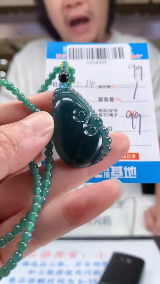 颈饰未镶嵌翡翠天然翡翠A货拍一发一