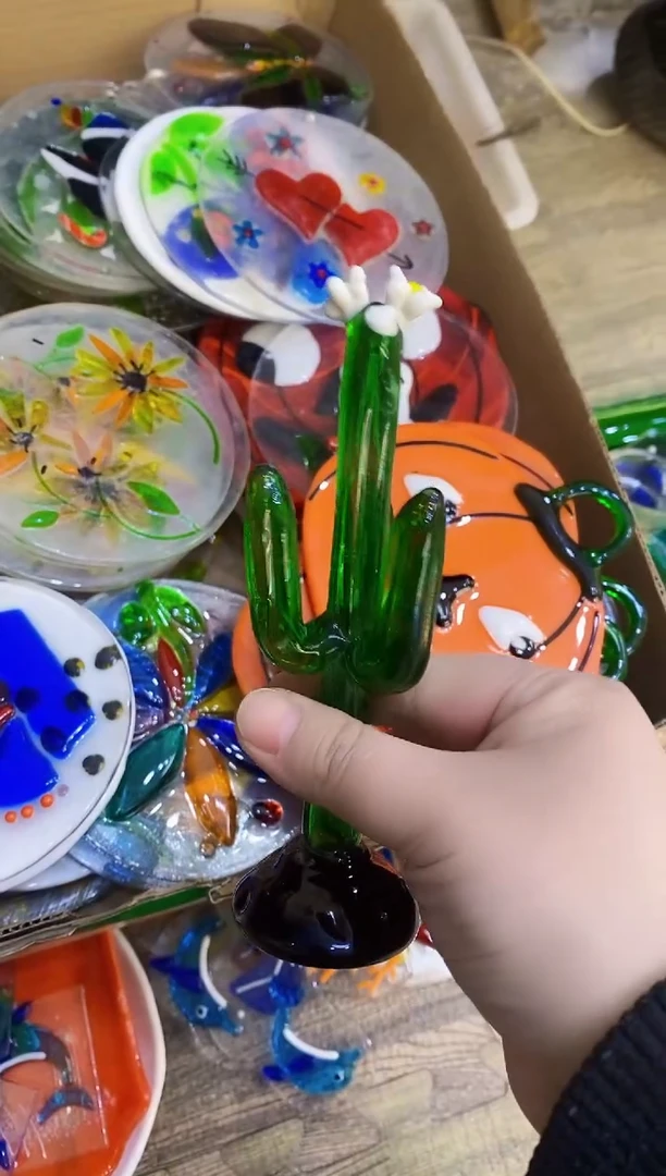 【闪购商品】琉璃手工艺品微瑕仙人掌树