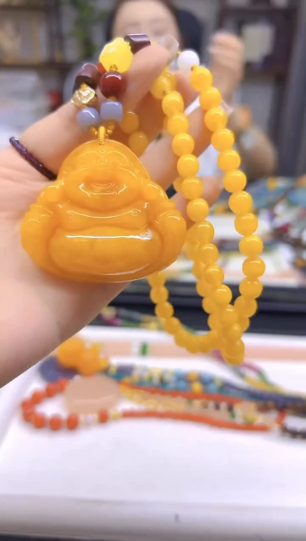 未镶嵌毛衣链蜜蜡DIY款M469