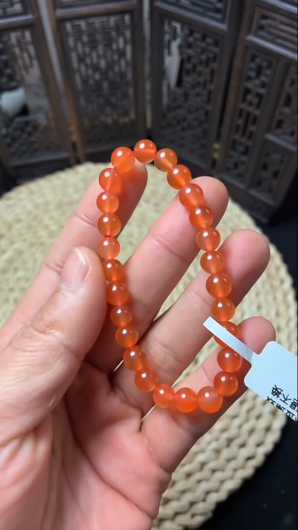 未镶嵌手串南红玛瑙冰橘手串7mm