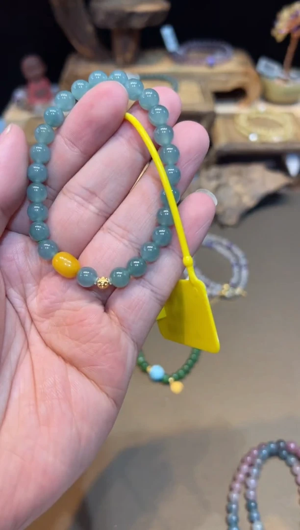 18K金镶嵌手链翡翠手饰@@A6876