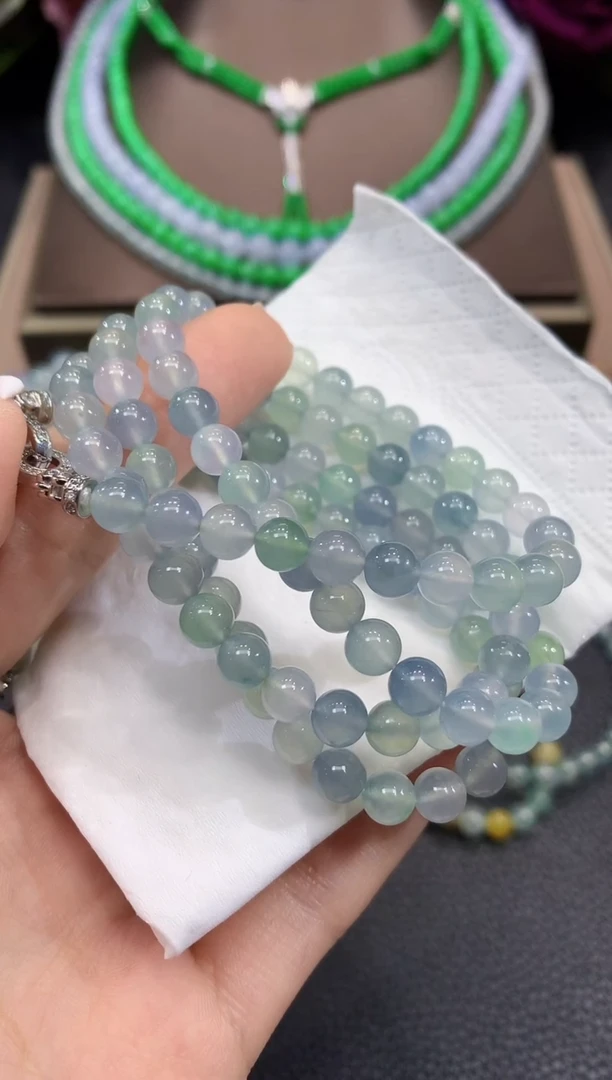 银S925镶嵌手链翡翠d