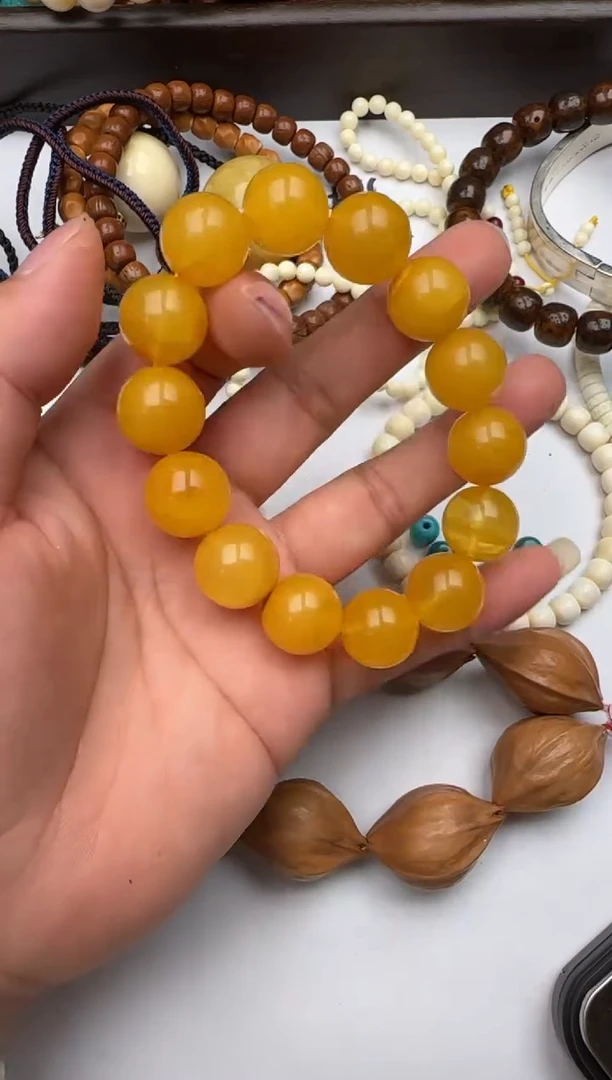 未镶嵌蜜蜡手串蜜蜡手串