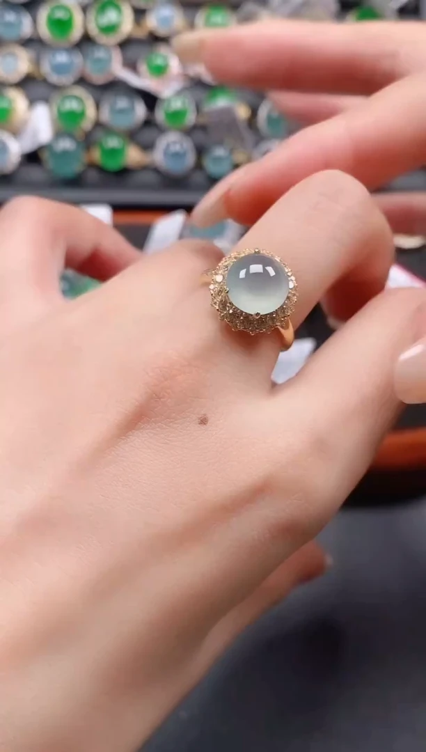 银S925镶嵌戒指翡翠11111