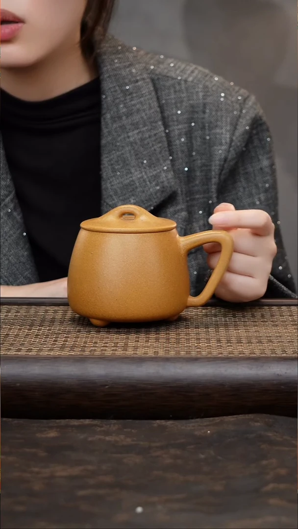茶杯紫砂黄金段石瓢