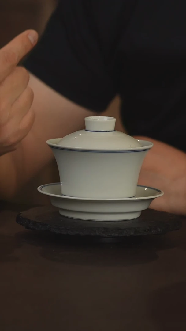 景德镇陶瓷三才盖碗