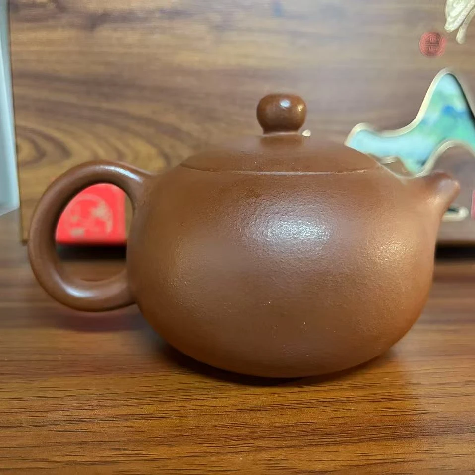 光器西施紫砂壶 家藏红降坡泥 赵园静