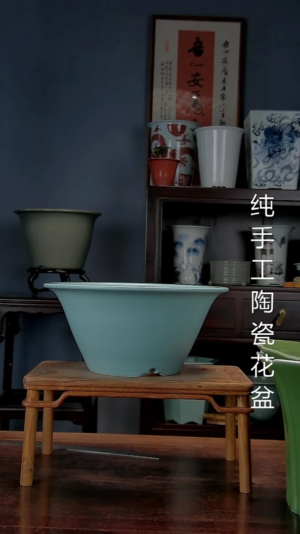 景德镇手工陶瓷花盆