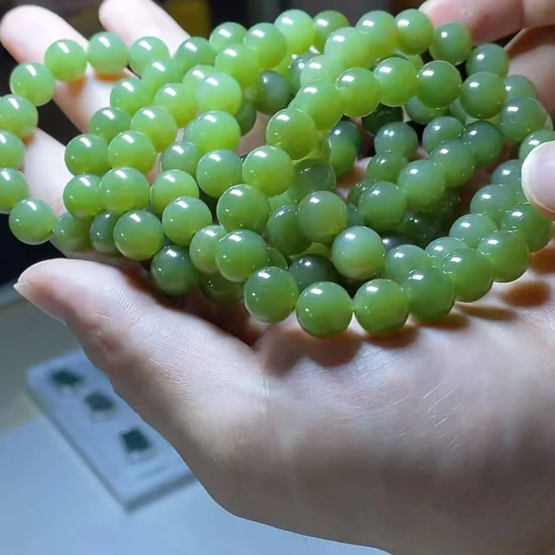 【玉经纶】-70674/Q31-和田玉手串-多样性发其—