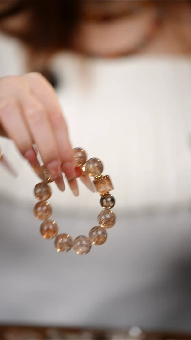 合金手串水晶超七方糖