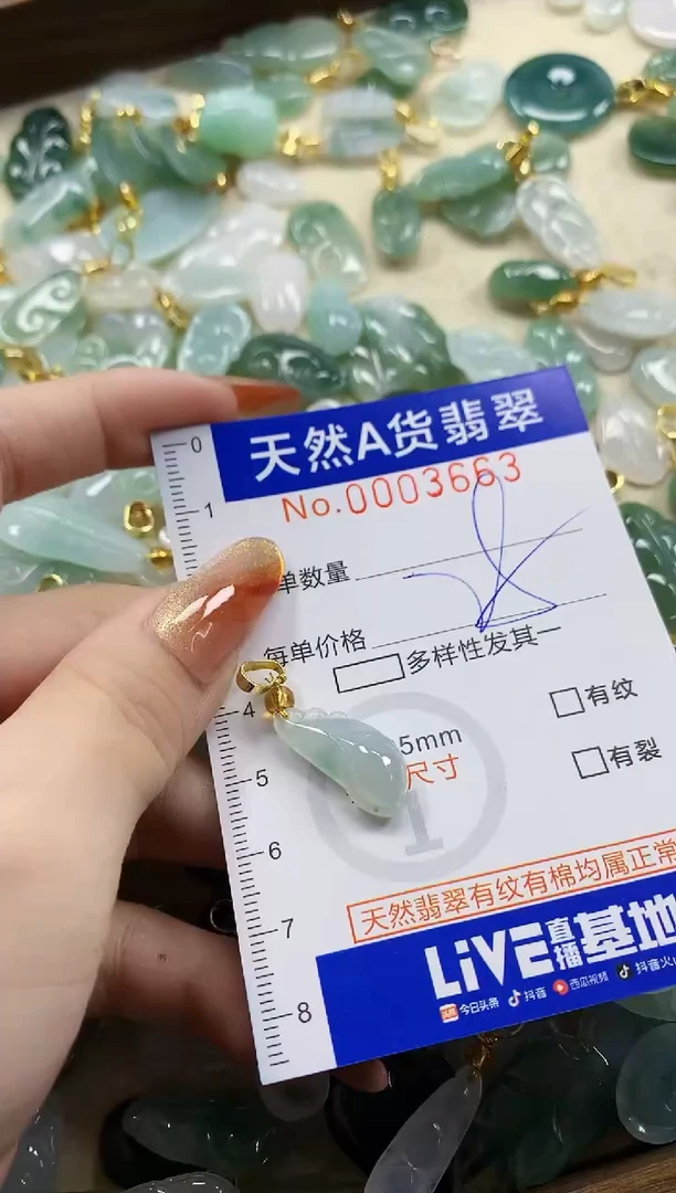 颈饰未镶嵌翡翠衣*天然A货翡翠