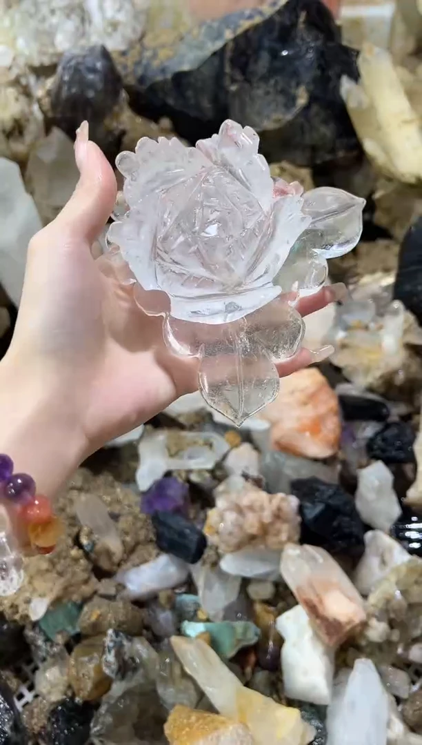 未镶嵌大型摆件（非配饰）水晶列姆利亚水晶花