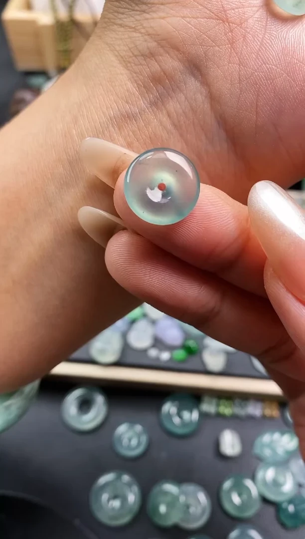 裸石翡翠想**? 平安扣 定向 想的梅