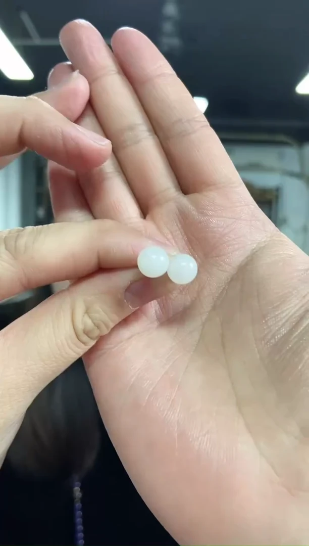 【闪购商品】和田玉耳饰18K金镶嵌多样性发其一颜色微差