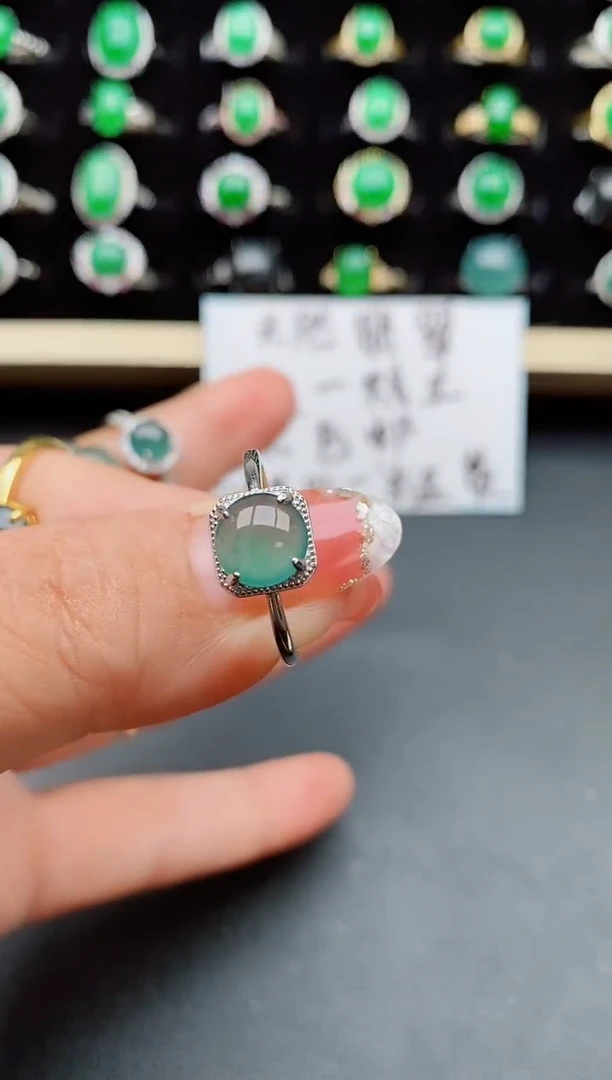 【闪购商品】翡翠戒指银S925镶嵌0580505