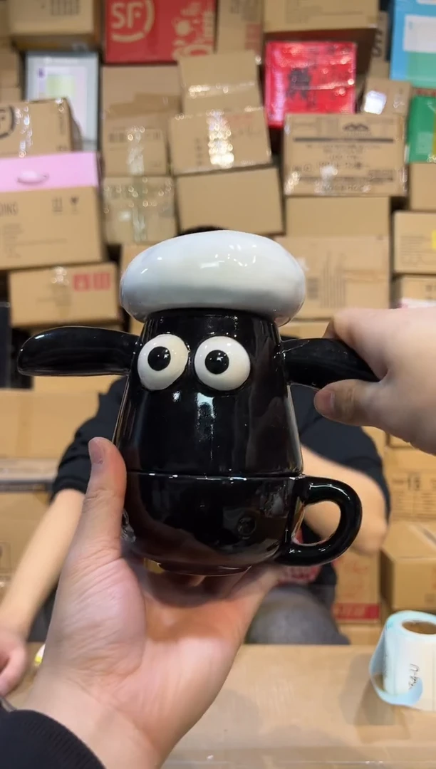 【闪购商品】杯原盒小羊肖恩带盖茶壶