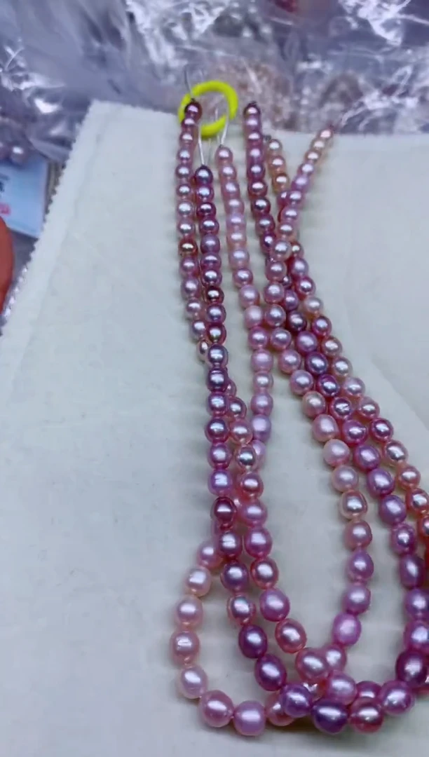 淡水珍珠合金项链多样性发其一，非无暇