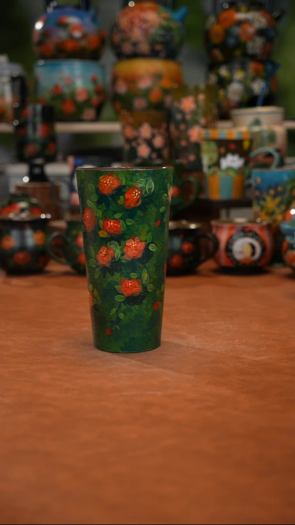 紫砂油画手绘釉下彩