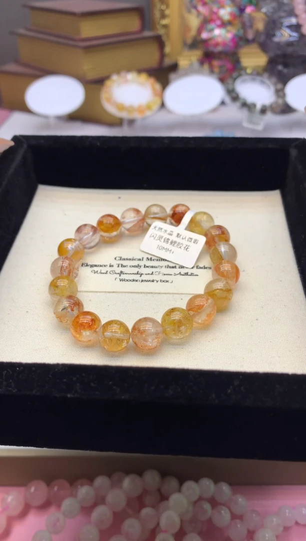 【闪购商品】水晶手串未镶嵌闪灵锦鲤胶花10+