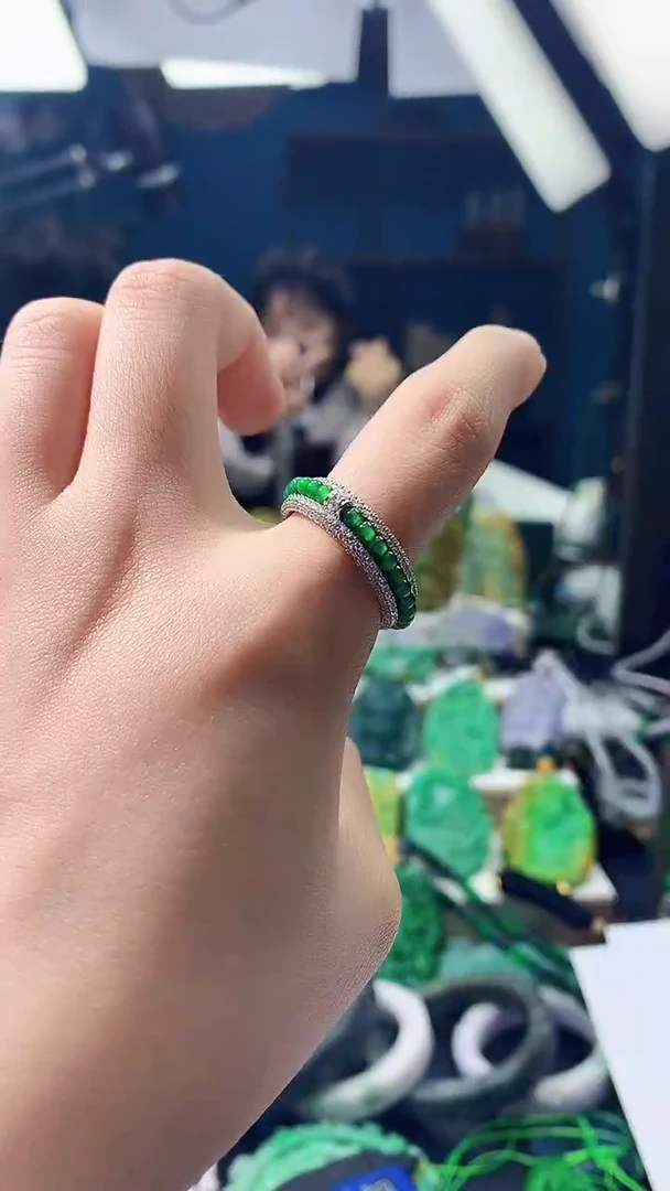 颈饰银S925镶嵌翡翠天然缅甸翡翠a货