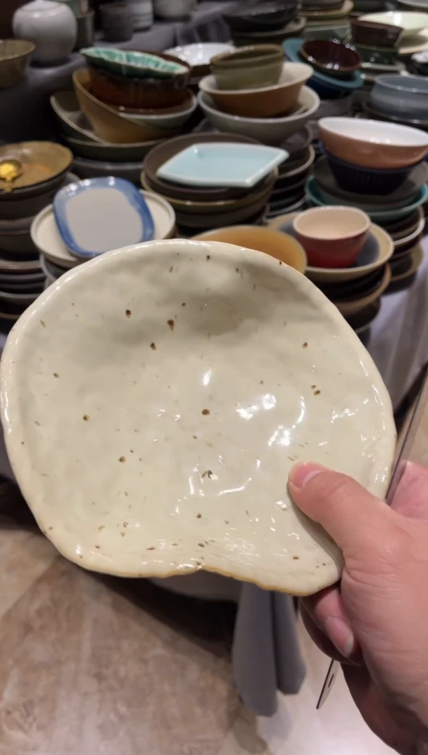 【闪购商品】瓷片182 燕麦烤馕盘1个