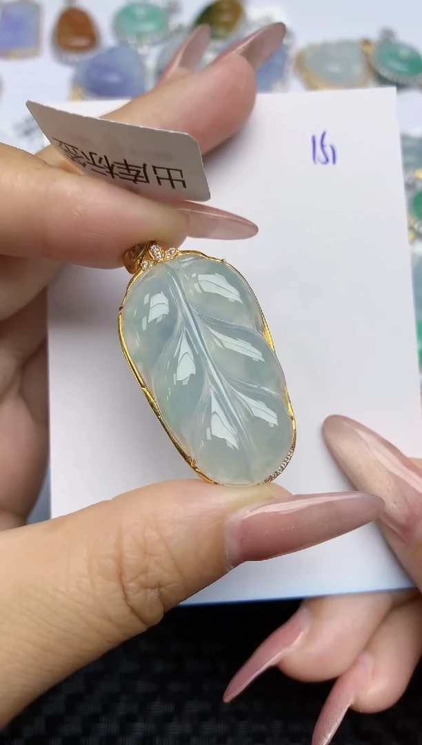 【闪购商品】翡翠颈饰18K金镶嵌天然A货翡翠 151
