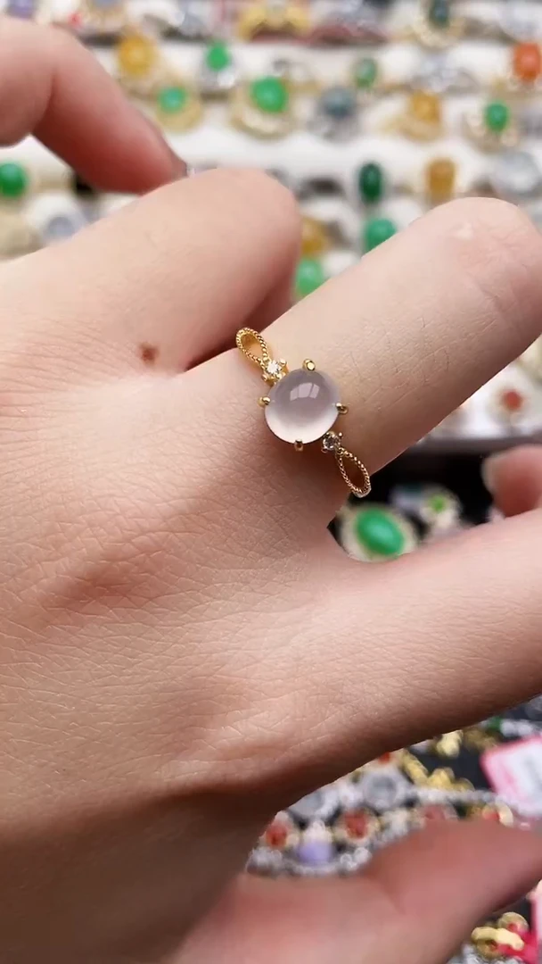 银S925镶嵌戒指翡翠105