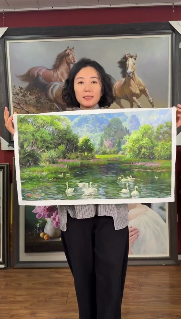 油画【29号】约50*70cm丨朝鲜原创纯手绘孤品油画丨顺丰包邮