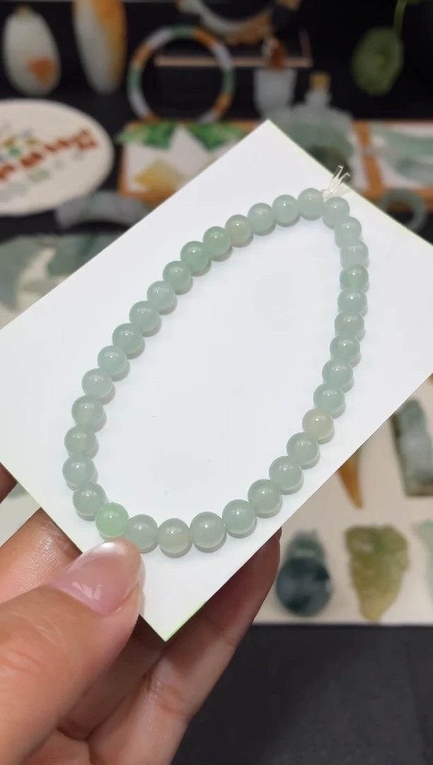 未镶嵌定制翡翠珠串