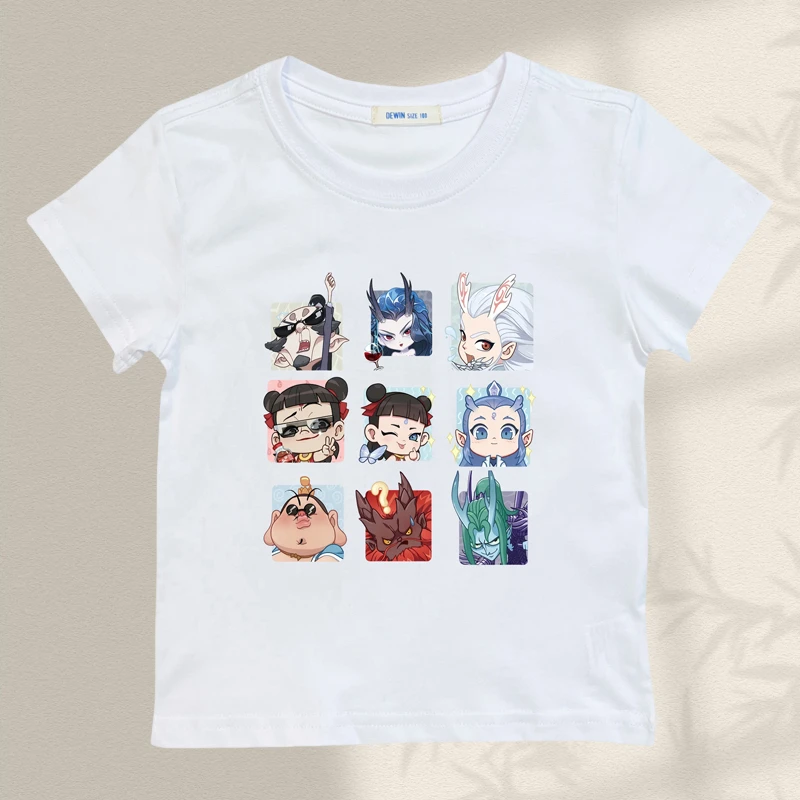 夏季儿童T恤时尚男女童卡通男童棉短袖宽松t恤夏季T恤半袖上衣