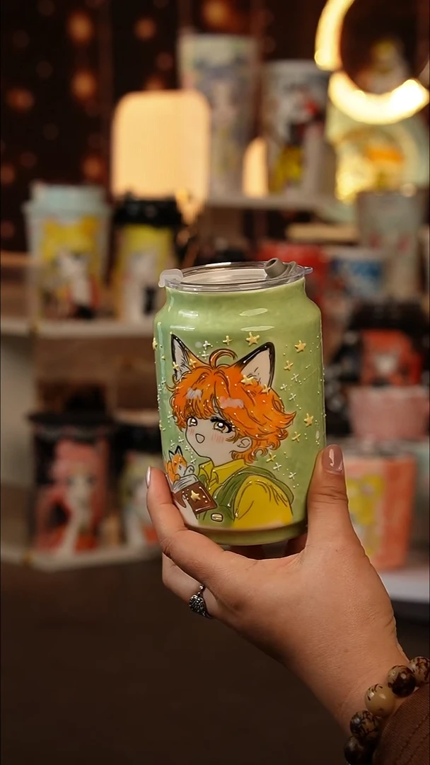 （玉泥）景德镇手工手绘文创陶瓷杯