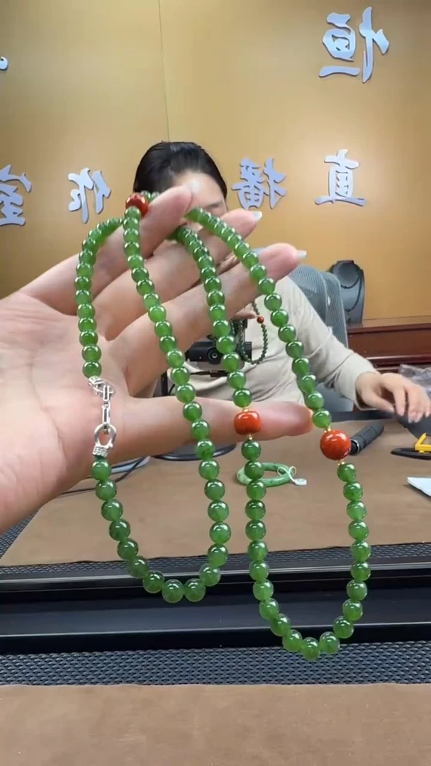 颈饰未镶嵌和田玉项链6mm