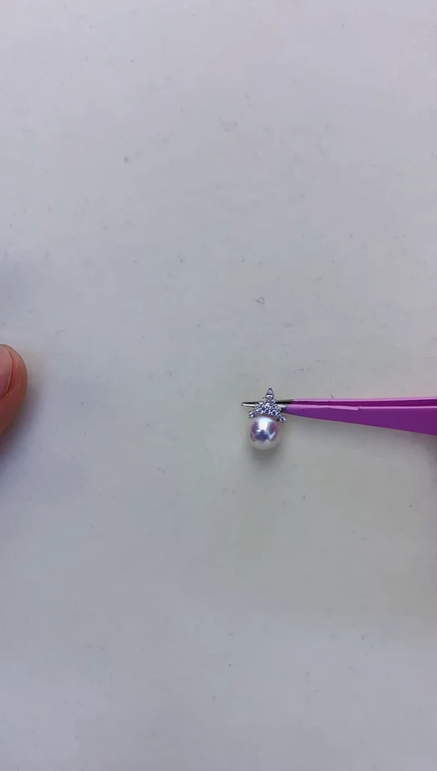 银S925镶嵌海水珍珠商品冰雪女王吊坠