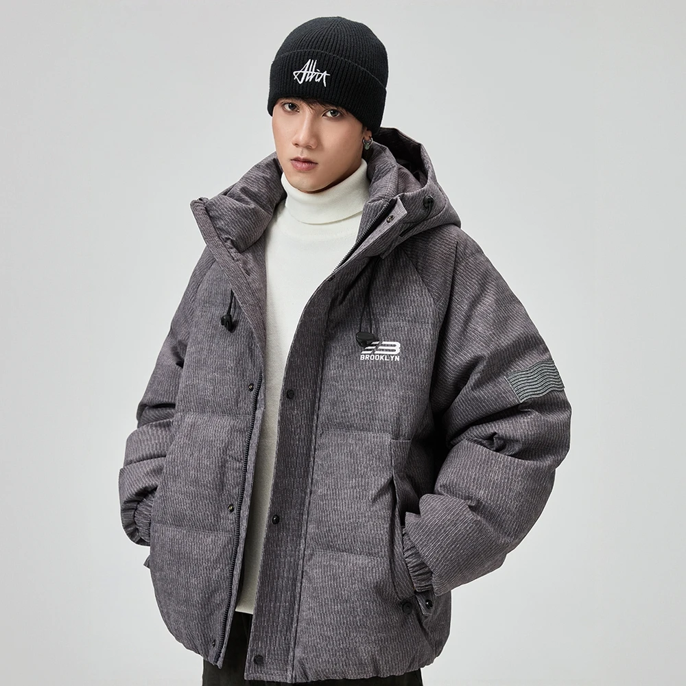 MR.MUDI/穆迪先生冬季保暖羽绒服男加厚连帽面包服高级感休闲棉服