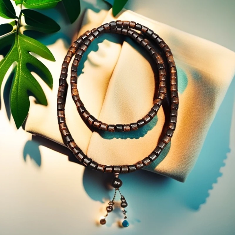 雷雷，1.2尺寸桶珠108颗，太行崖柏，咖啡豆甜奶香