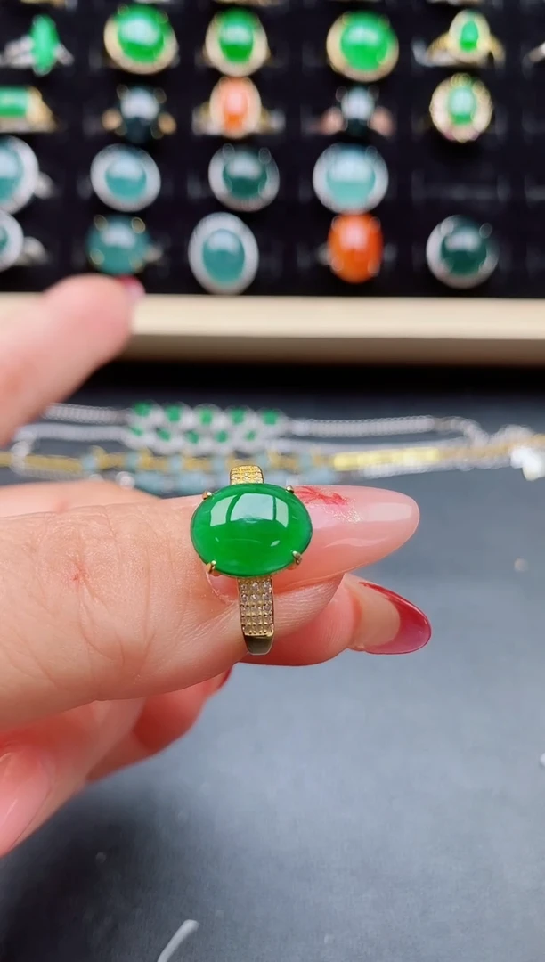 【闪购商品】翡翠戒指银S925镶嵌13211