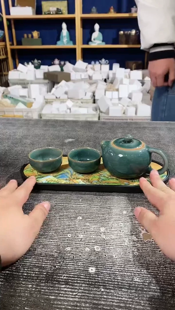 【闪购商品】其他哥窑西施壶+2杯+茶盘