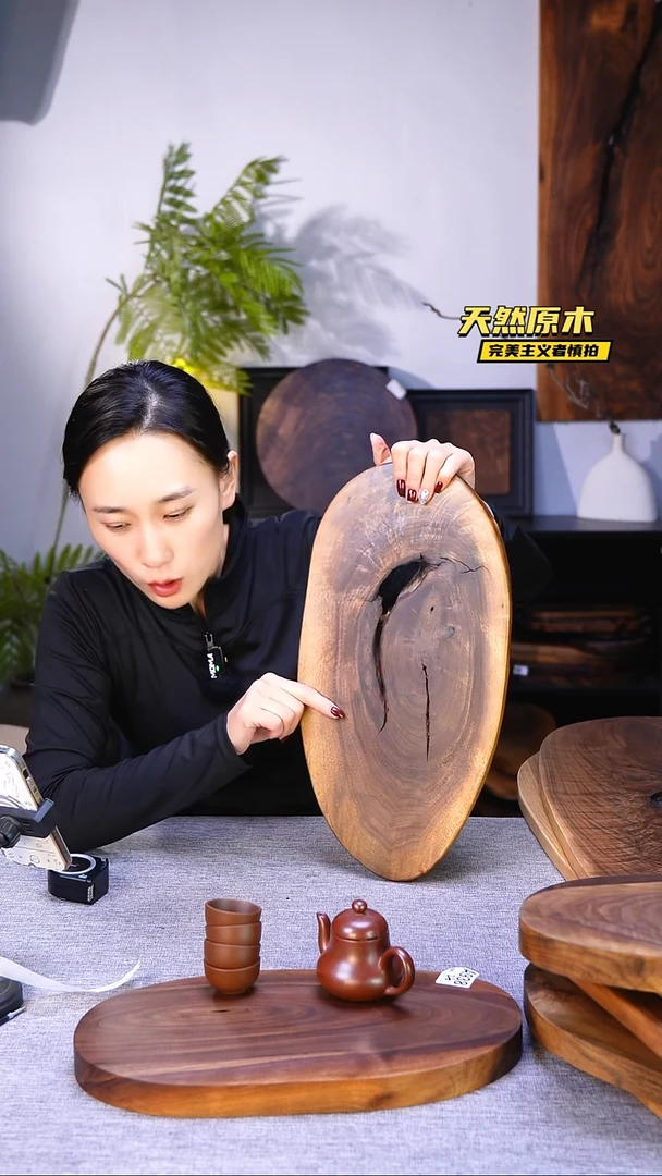 木北美黑胡桃原木.干裂疤结不属于商品质量问题完美主义者慎拍