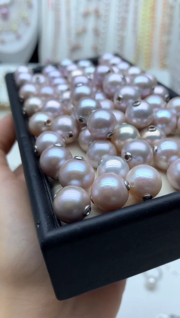 淡水珍珠银S925镶嵌吊坠(不含链)多样性发其一非无暇