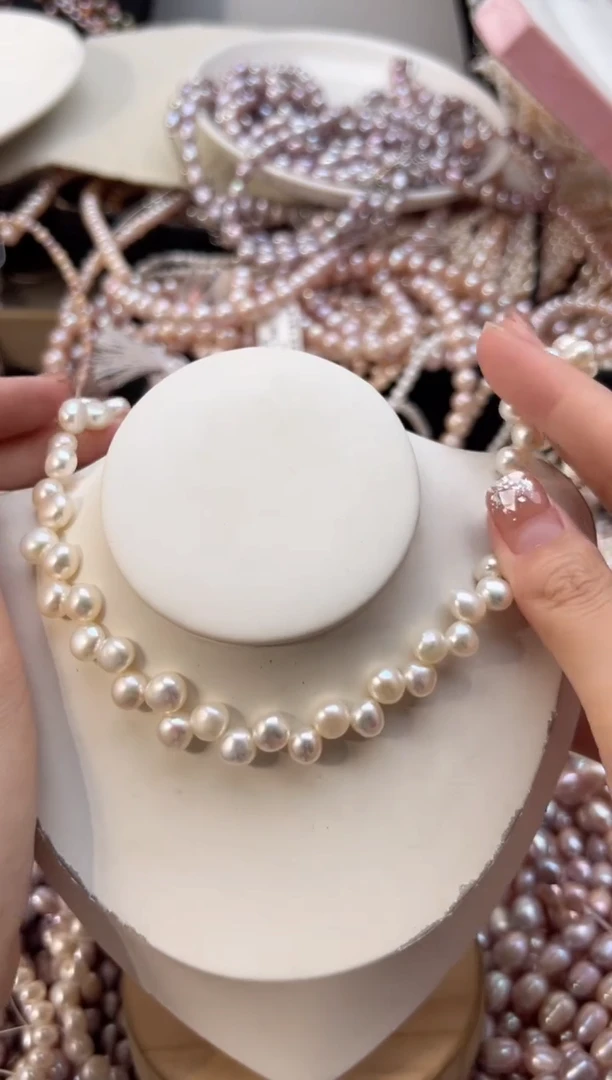 未镶嵌淡水珍珠24花瓣*珍珠项链（无核强光）