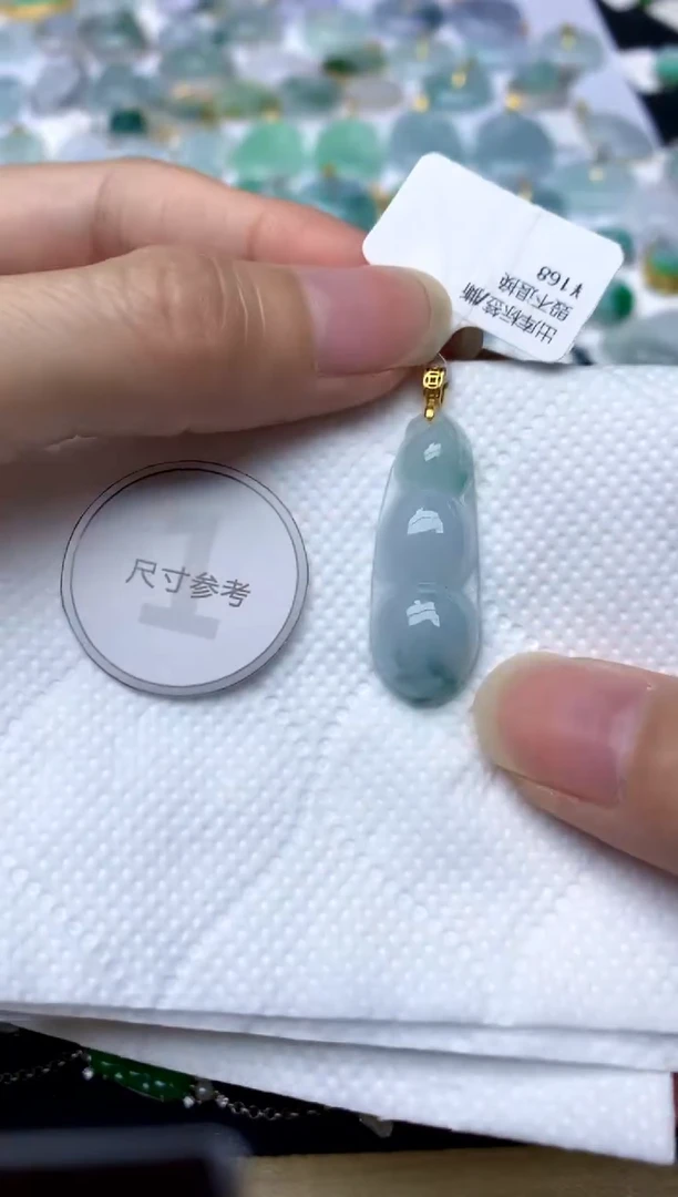 颈饰银S925镶嵌翡翠天然A货翡翠