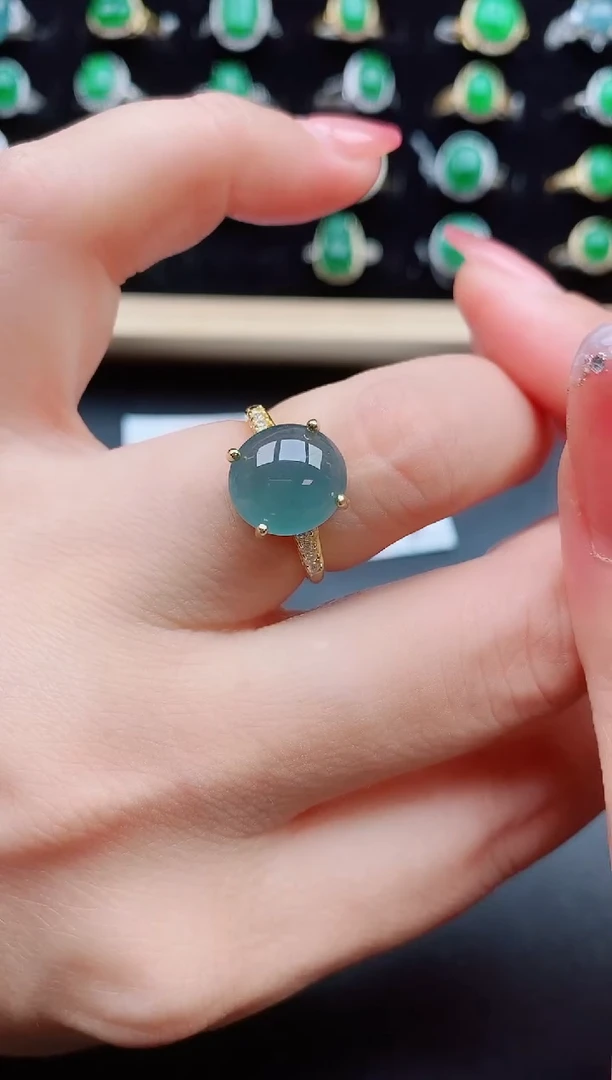 【闪购商品】翡翠戒指银S925镶嵌058080